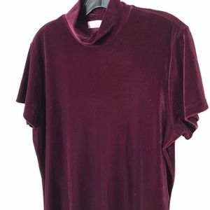 Erika Taylor Intimates Burgundy Stretch Velvet Top